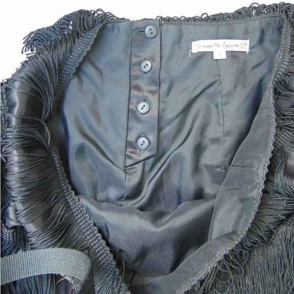 Nanette Lepore fringe, burlesque’s short black skirt! Size 6 - Picture 8 of 14